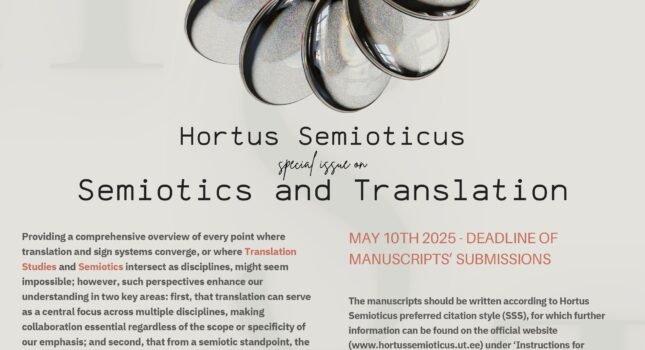 Call for Papers: Special Issue of Hortus Semioticus – Semiotics and Translation