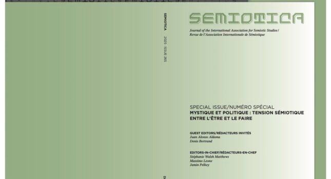 Journal Publication: Semiotica, issue 265 – Mystics and Politics